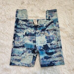 Everlast Blue Watercolor Leggings‎ Women's Size Small